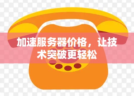加速服务器价格，让技术突破更轻松