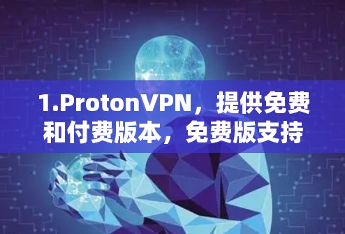 1.ProtonVPN，提供免费和付费版本，免费版支持有限，但仍然可以提供基本的隐私保护