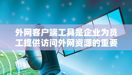 外网客户端工具是企业为员工提供访问外网资源的重要解决方案，确保安全性和便利性。以下是对这些工具的详细分析和总结