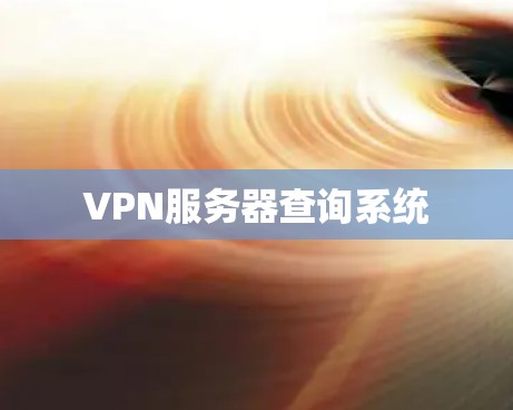 VPN服务器查询系统